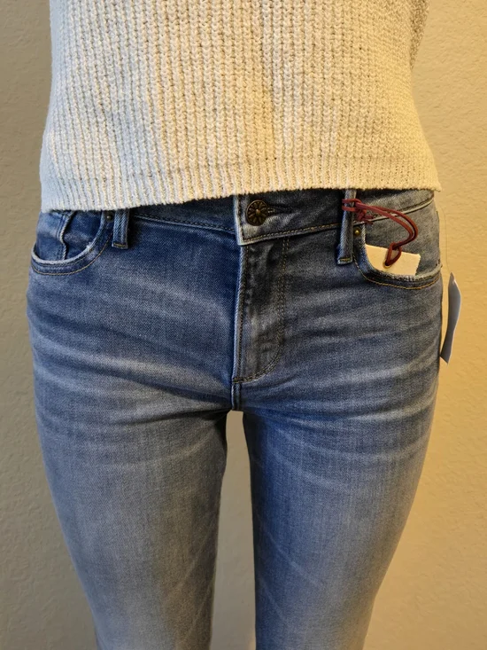 DRIDTWOOD Women's Light Blue Embroidered Flare Jeans - Picture 3 of 4